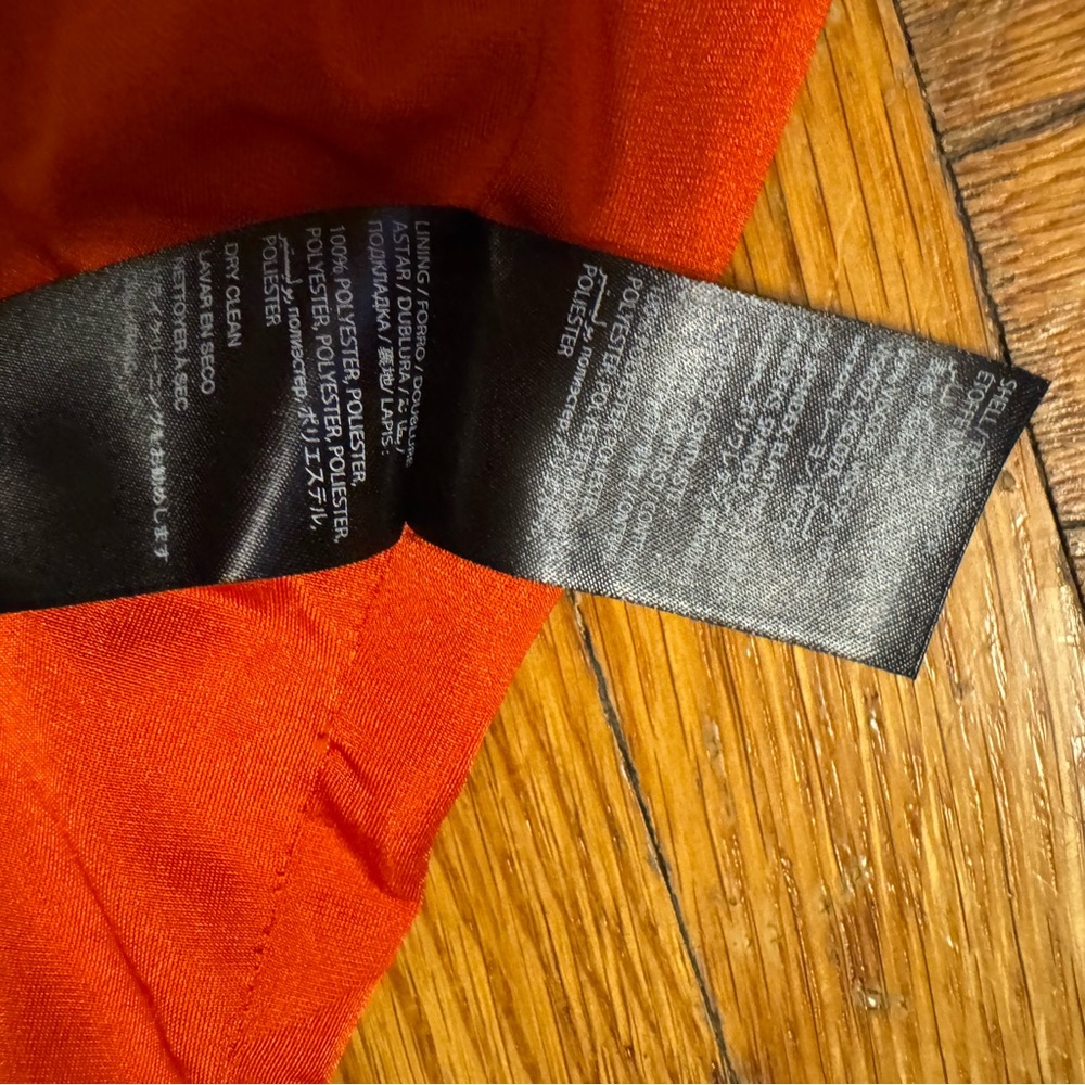 Bebe Red/ Orange One Shoulder Cocktail Dress - Picture 9 of 12